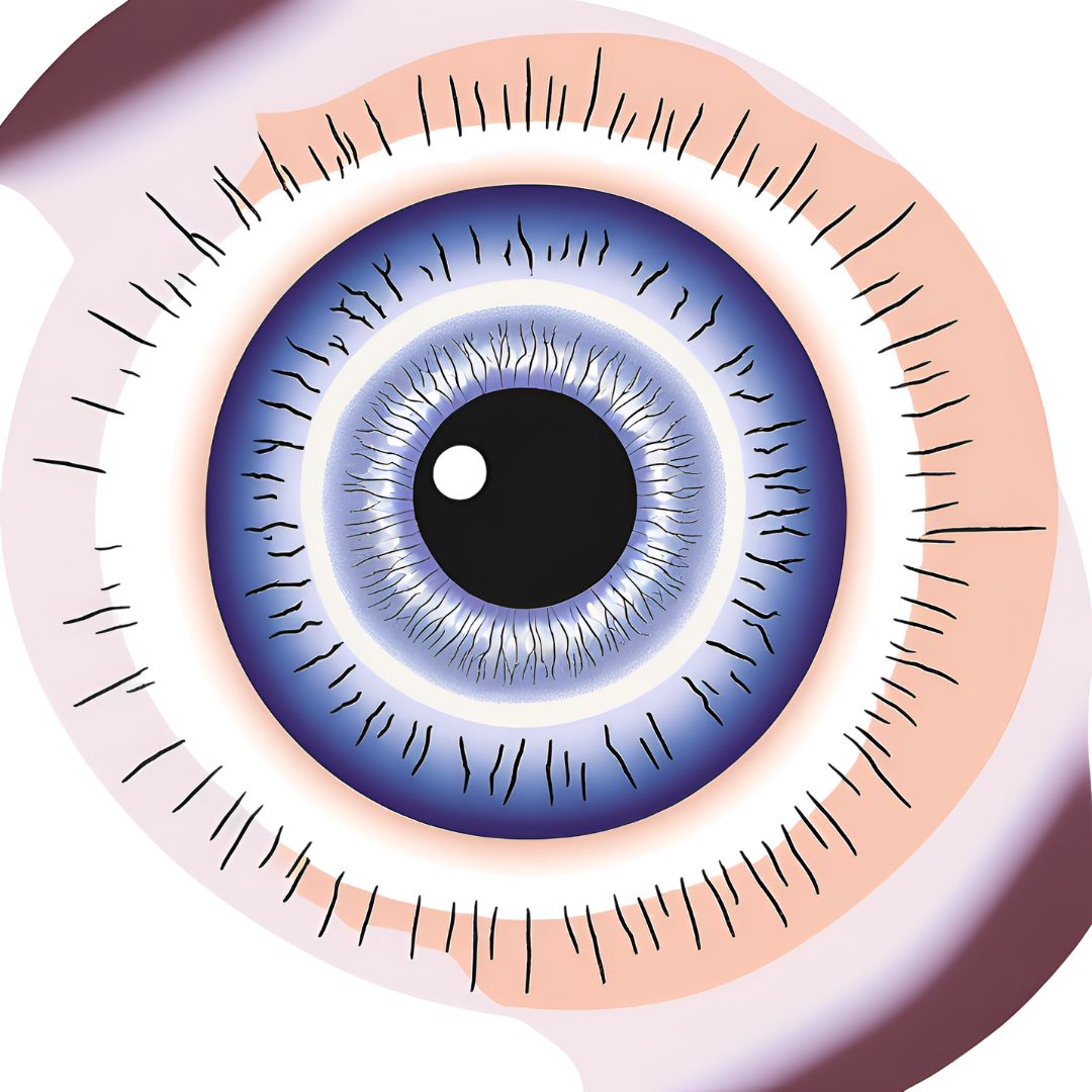 Illustrated eye for pathology case review